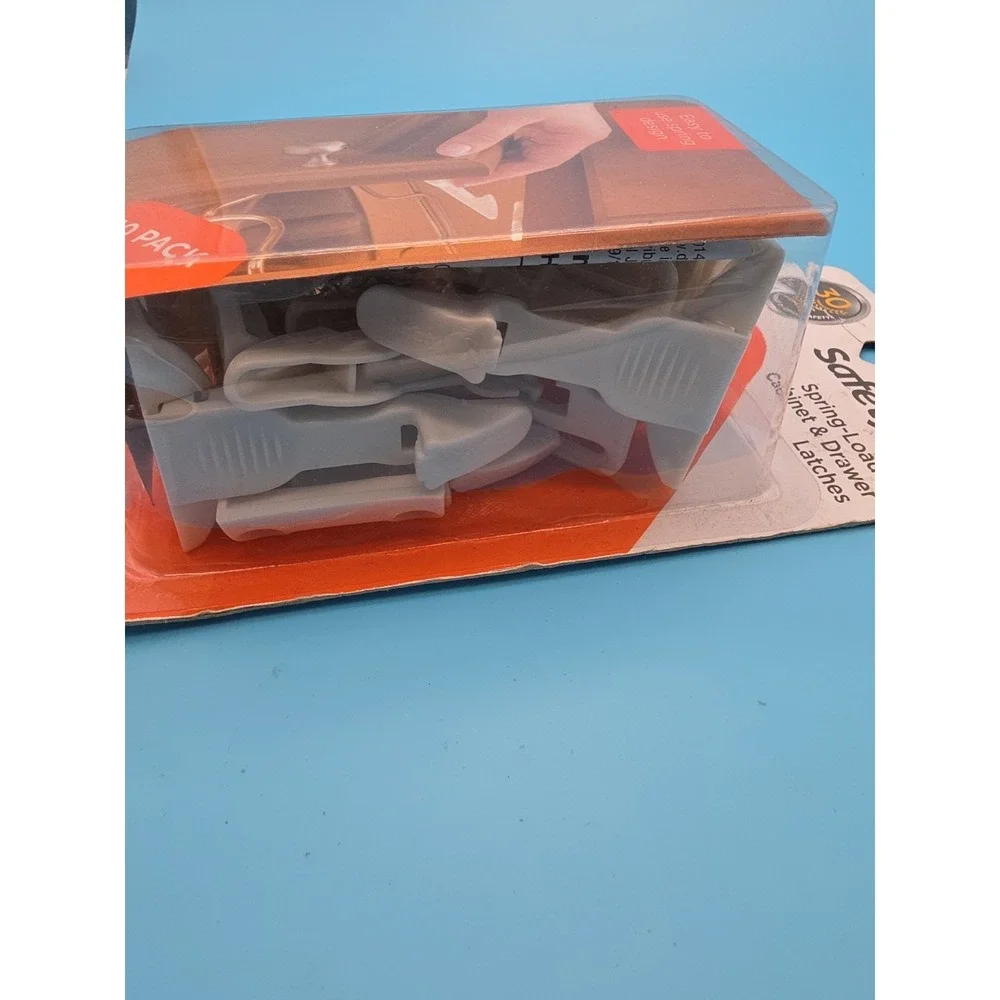 New SAFETY 1ST Cabinet & Drawer Latches Spring Loaded 10 Pack Baby Proof